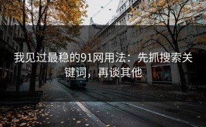 我见过最稳的91网用法：先抓搜索关键词，再谈其他