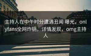 主持人在中午时分遭遇丑闻 曝光，onlyfans全网炸锅，详情发现，omg主持人